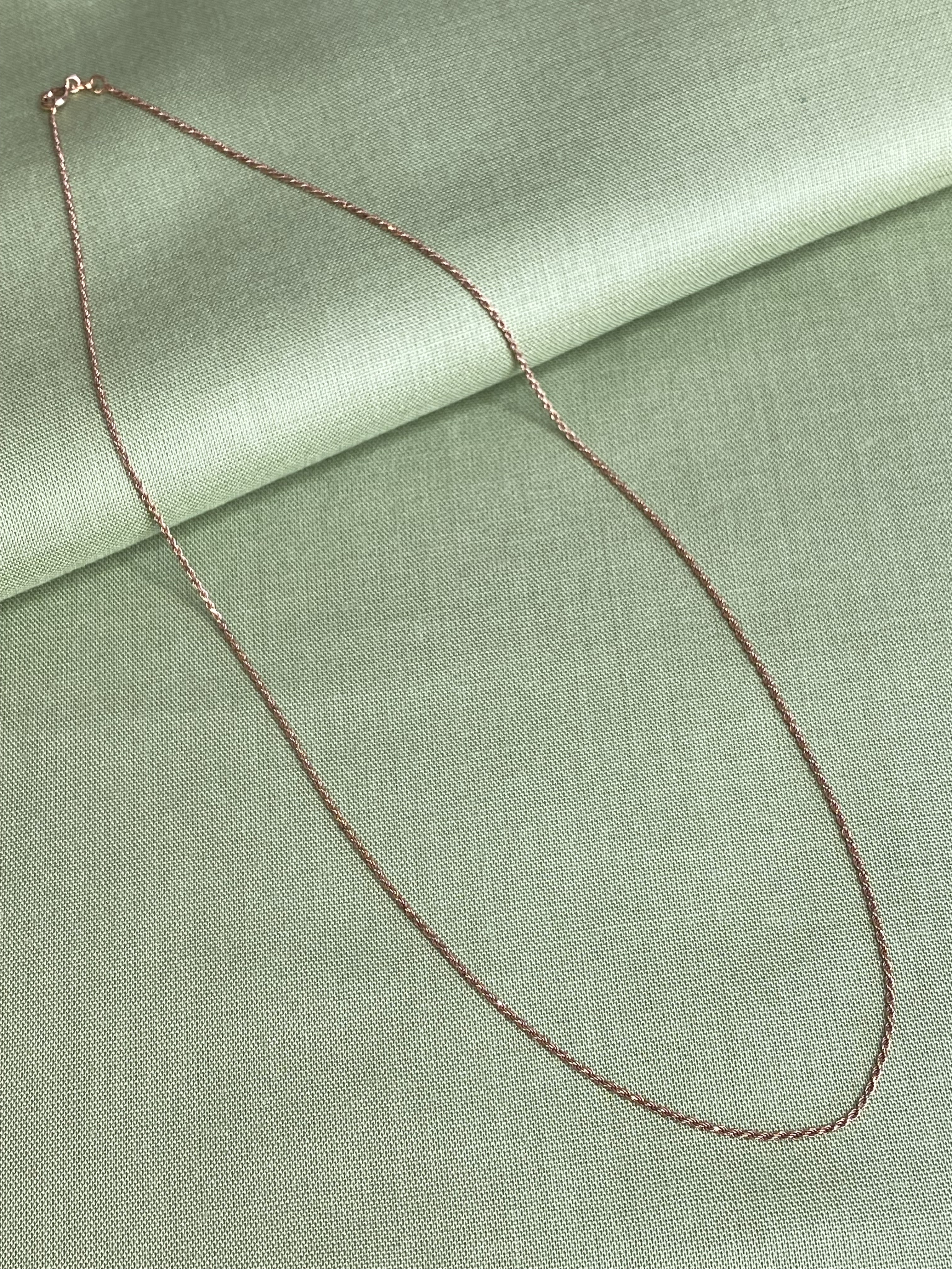 Rope rose gold chain