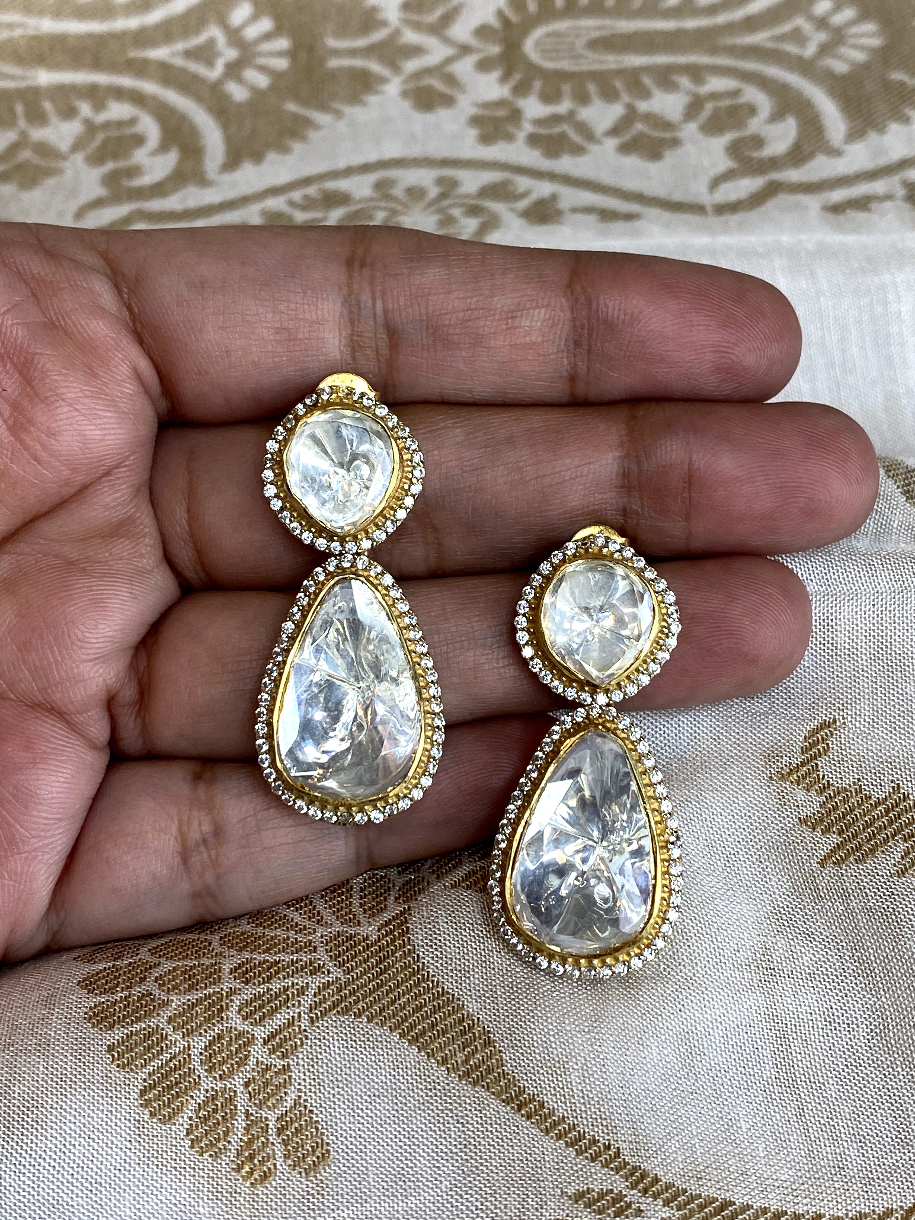 Timeless Uncut Drop Earrings