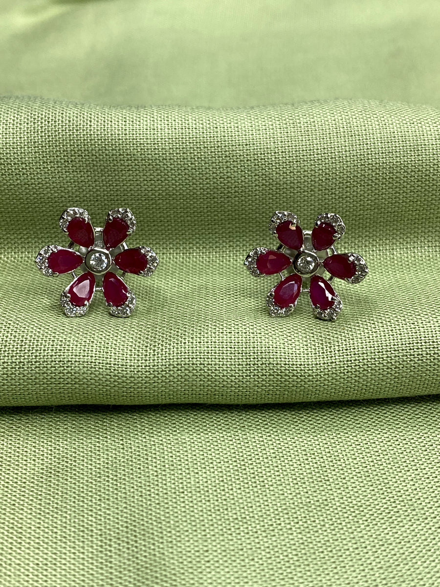 Petal Perfection Ruby Pendant Set
