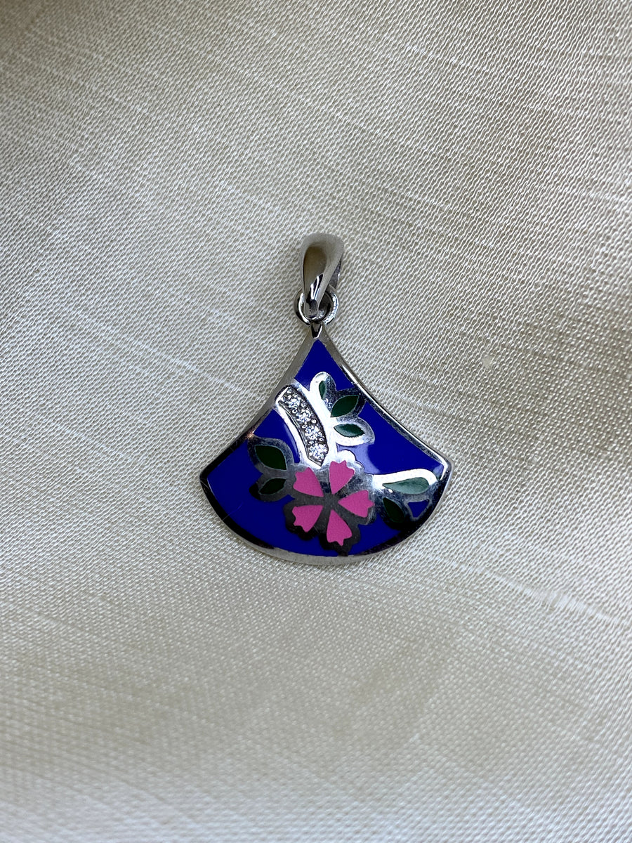 Mystic Violet Enamel Pendant Set