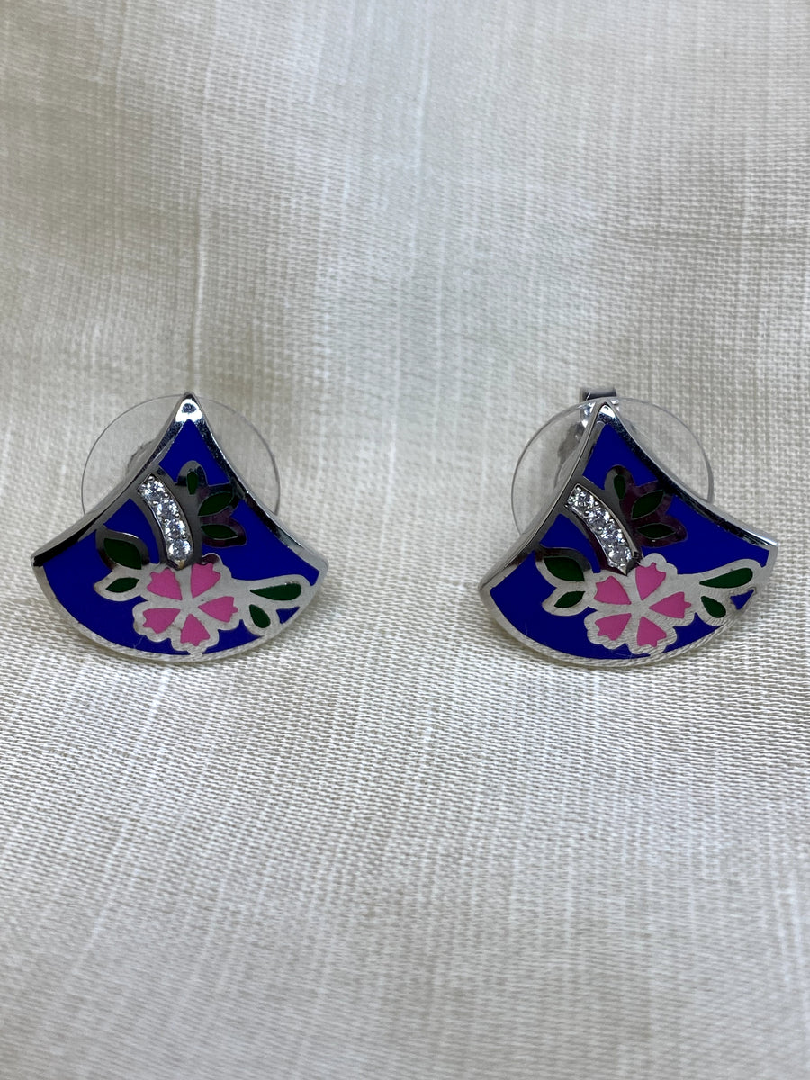 Mystic Violet Enamel Pendant Set