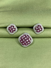 Royal Ruby Pendant Set