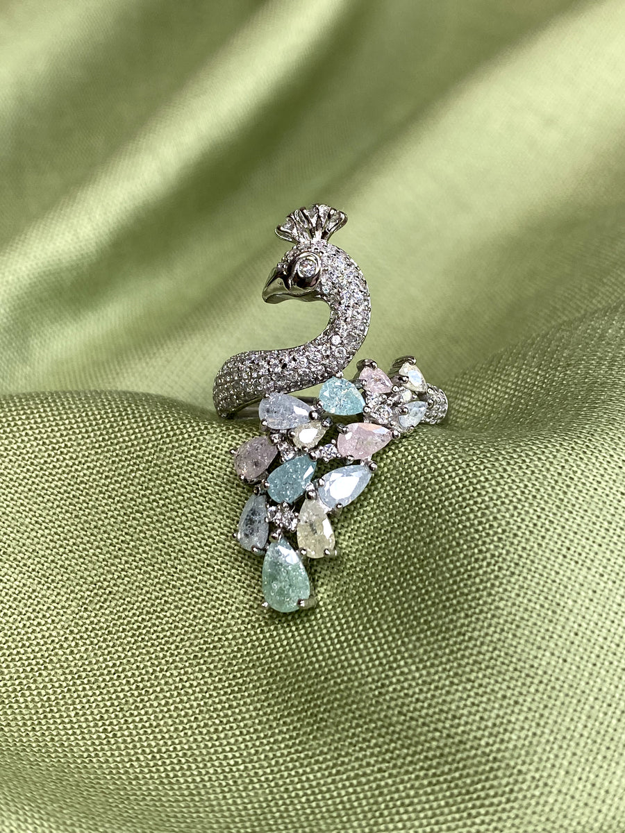 Ethereal peacock ring