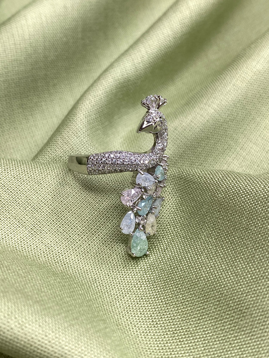 Ethereal peacock ring