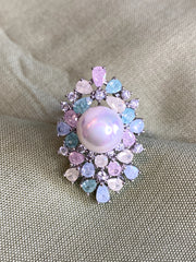 Vivid pearl dew ring